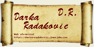 Darka Radaković vizit kartica